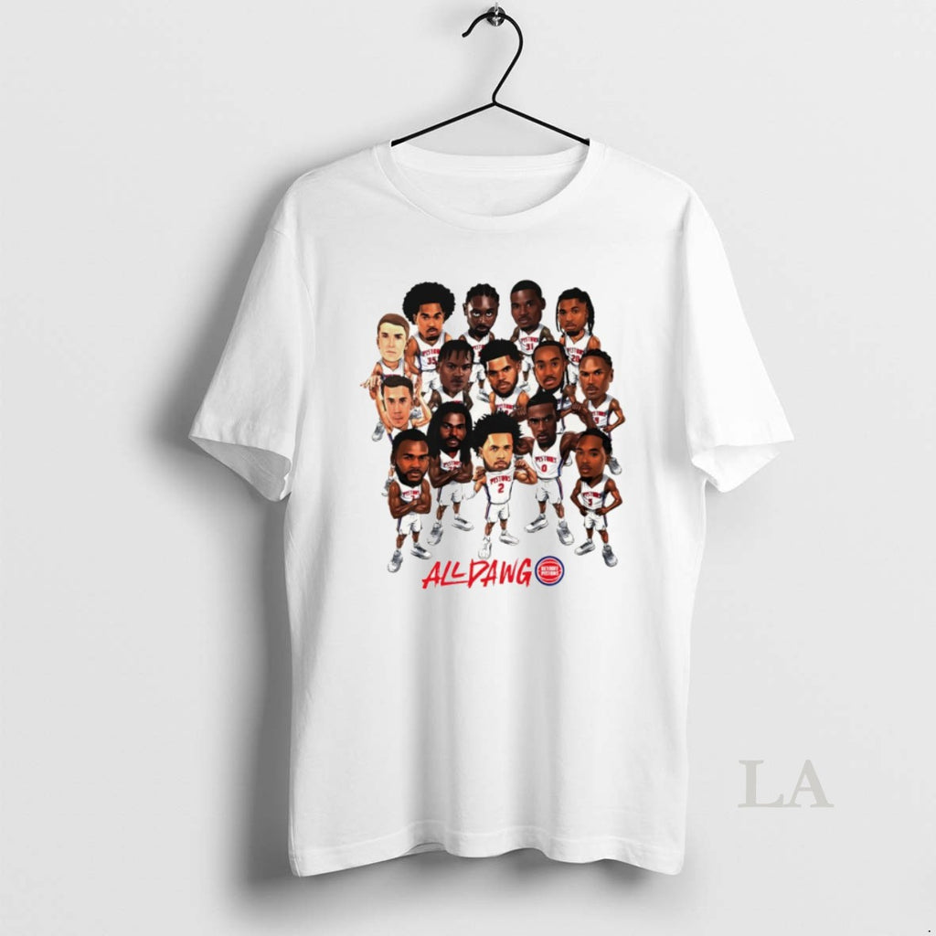 Original All Dawg Detroit Pistons Baseball Playoffs Nba 2026 Players Cartoon