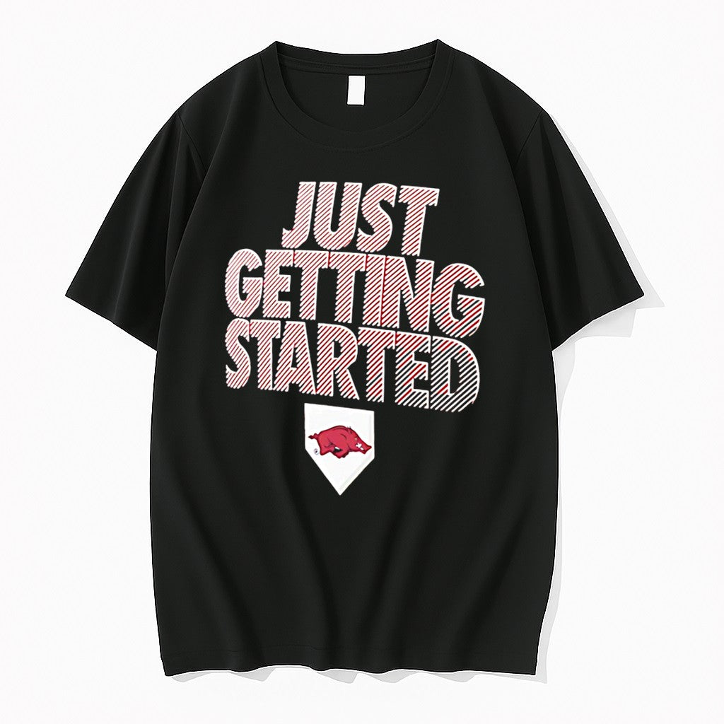 Original Arkansas Razorbacks Softball 2026 Womens College World Just Getting Started Tee Tshirts