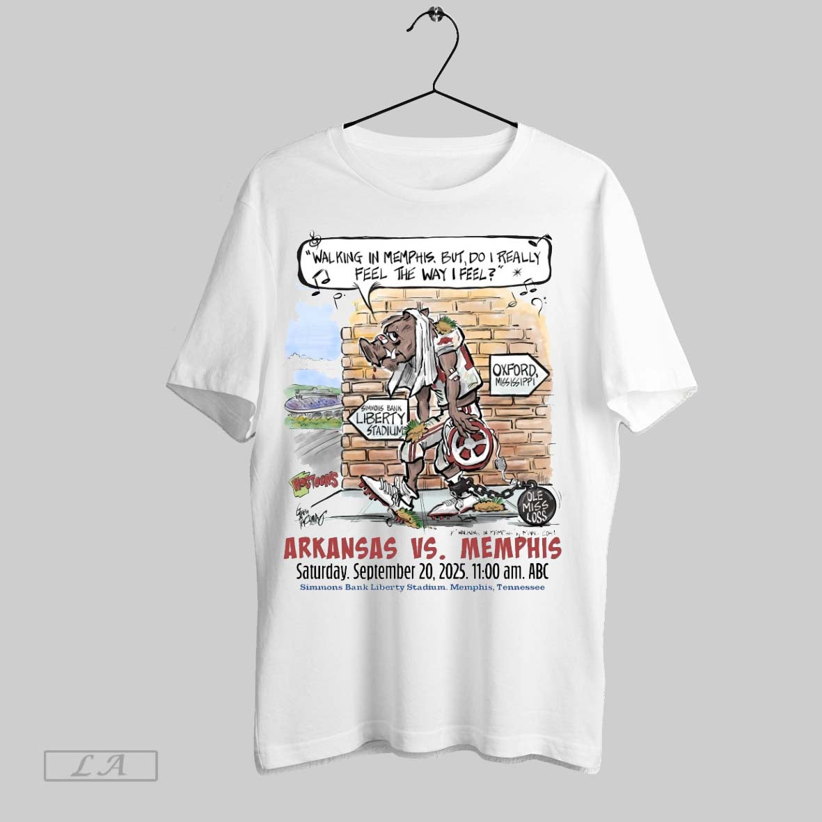 Original Arkansas Vs Memphis Saturday September 20 2025 Simmons Bank Liberty Stadium Memphis Tennessee Fanart