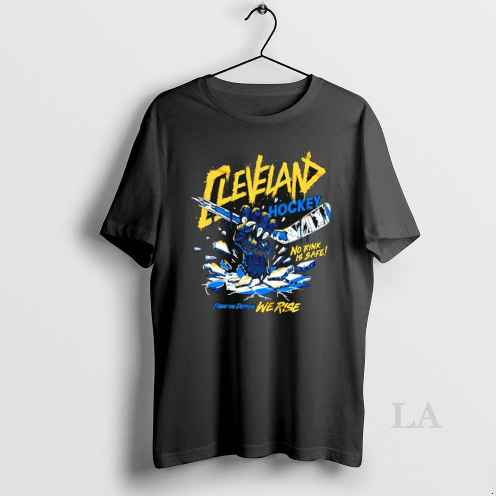 Original Cleveland Hockey No Rink Is Safe Monster Hand