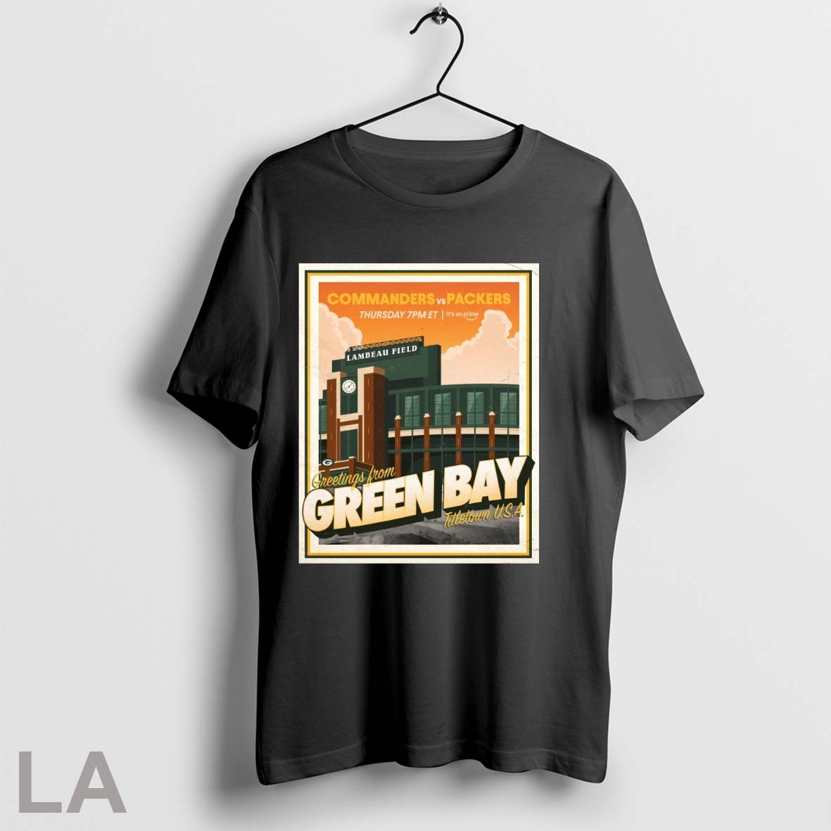 Original Commanders Vs Packers Thursday Lambeau Field Greetings From Green Bay Titletown Usa Poster