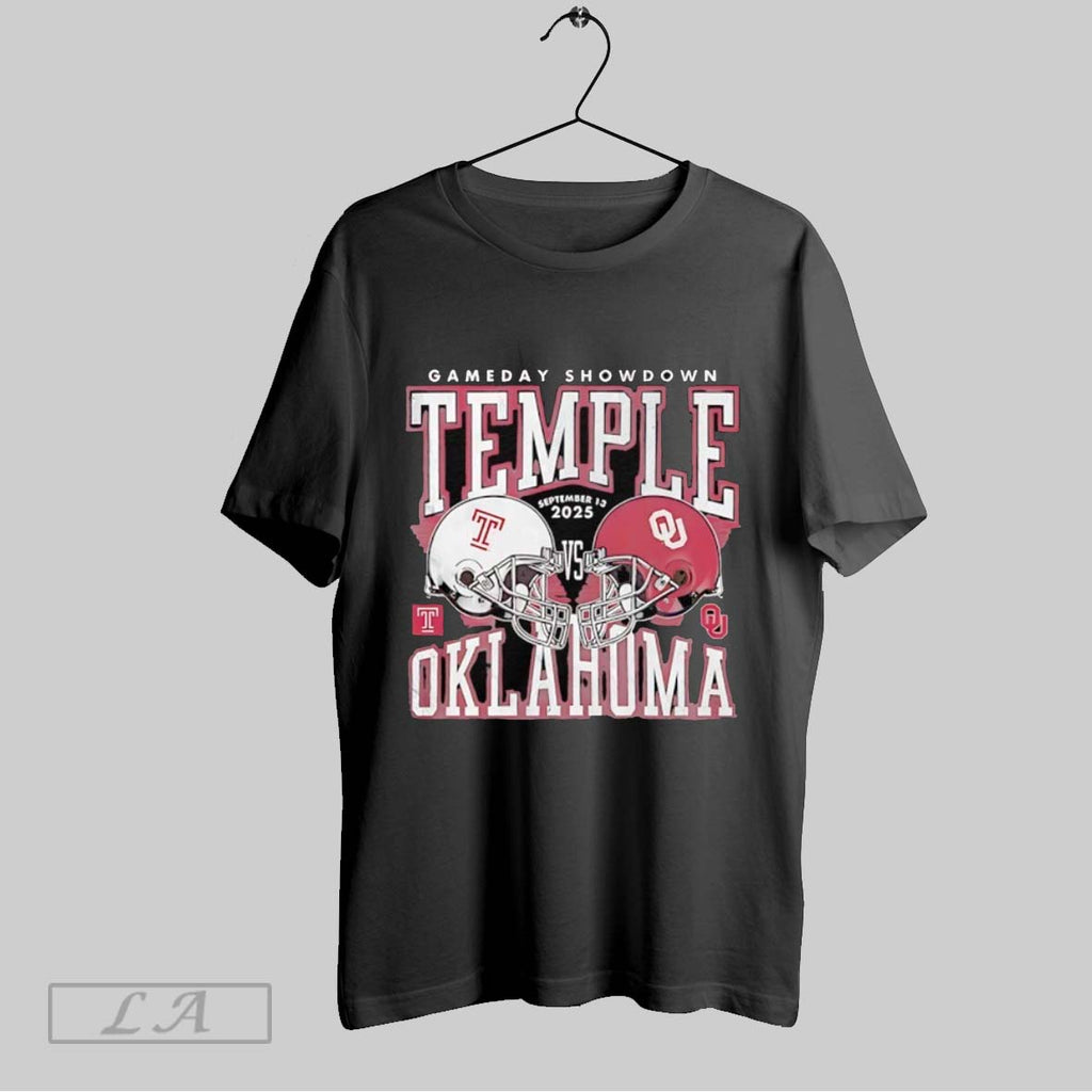 Original Gameday Showdown Temple Owls Vs Oklahoma Sooners Football Helmet 2025