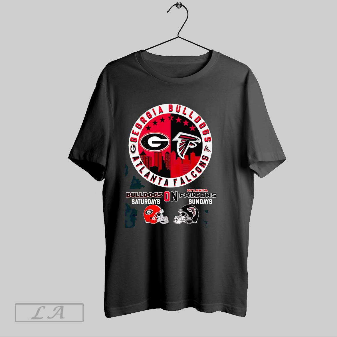 Original Georgia Bulldogs On Saturdays Atlanta Falcons On Sundays Skyline