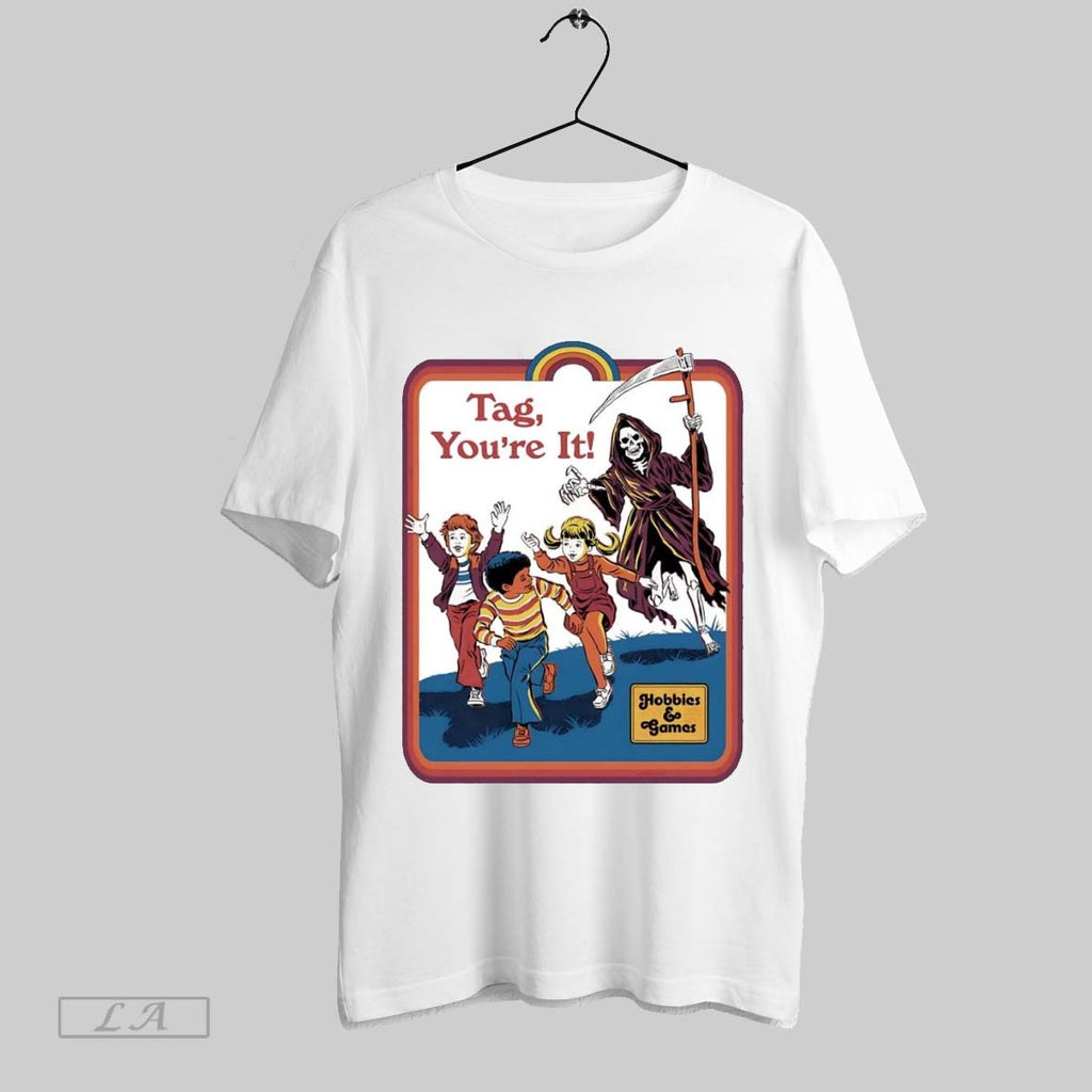Original Grim Reaper Chasing Tag Youre It Halloween