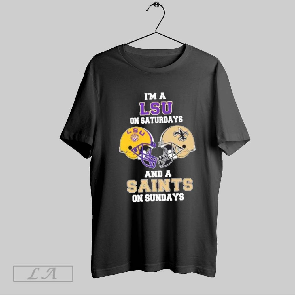 Original Im A Lsu On Saturdays And A Saints On Sundays Football Helmet
