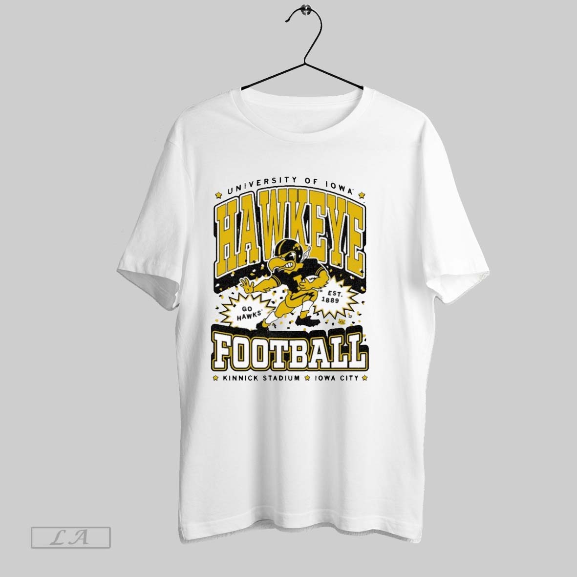 Original Iowa Hawkeyes Go Hawks Kinnick Stadium City Est 1889 Mascot