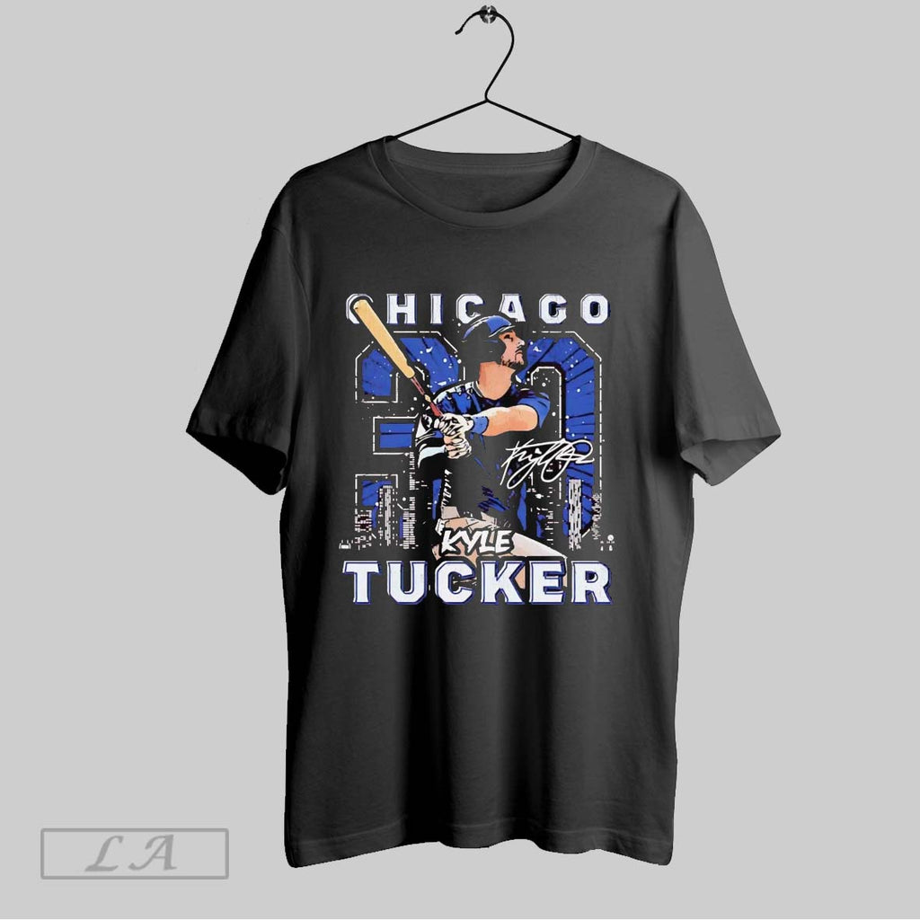 Original Kyle Tucker Batting Skyline Signature Chicago Cubs