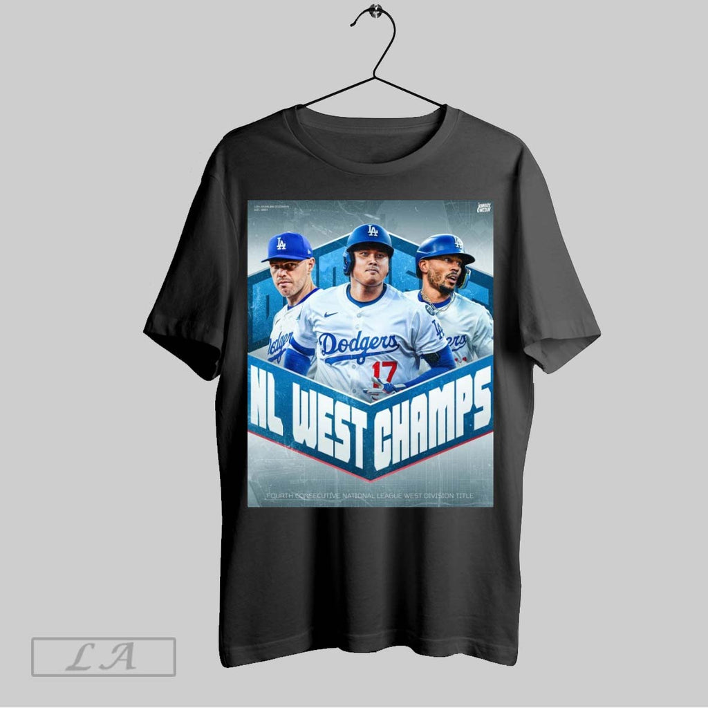 Original Los Angeles Dodgers Mlb 2025 Nl West Champs Fourth Consecutive National League West Division
