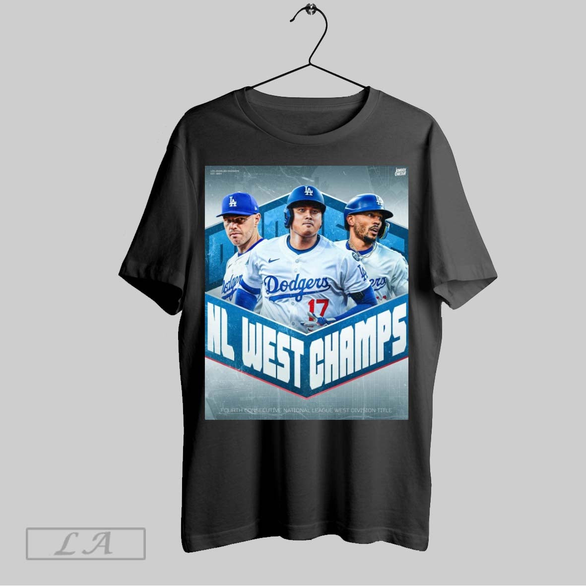 Original Los Angeles Dodgers Mlb 2025 Nl West Champs Fourth Consecutive National League West Division