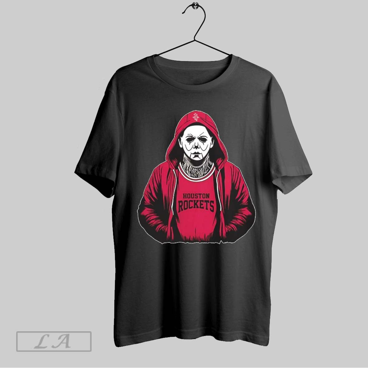 Original Michael Myers Wearing Houston Rockets Nba Scary Halloween 2025 V Neck