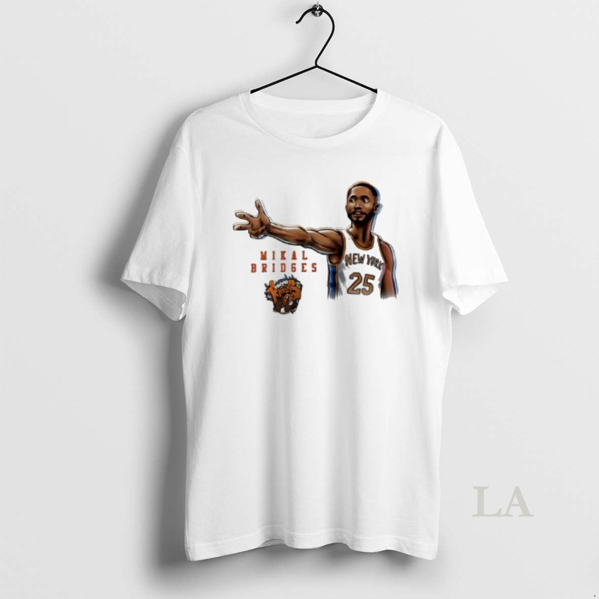 Original Mikal Bridges New York Knicks Player Pose Star