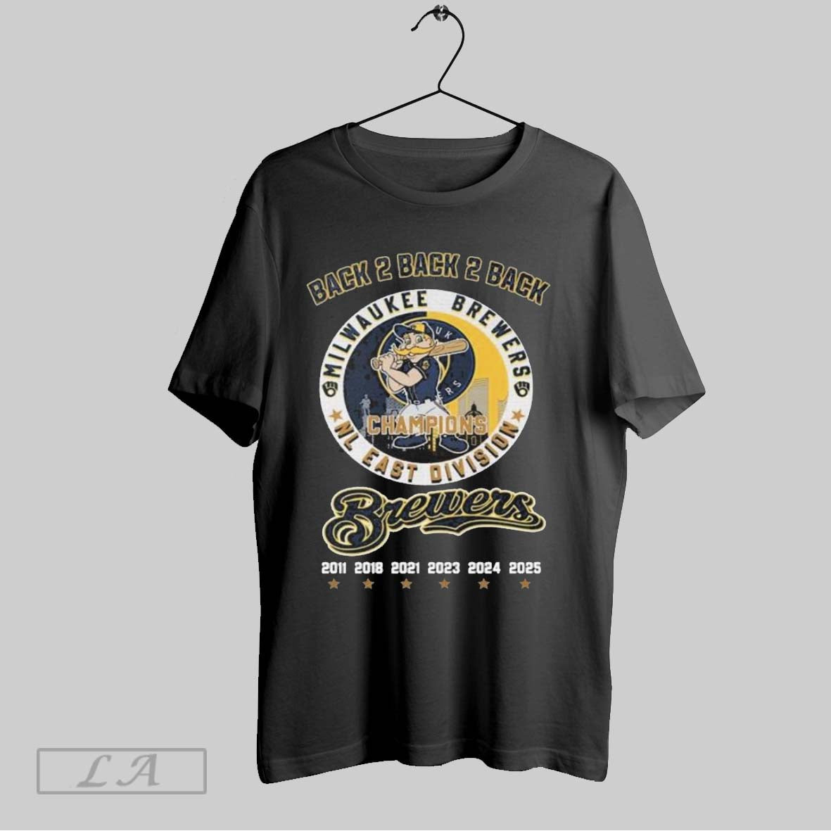 Original Milwaukee Brewers Back 2 Back 2 Back Nl Central Central Division Champions Sweat