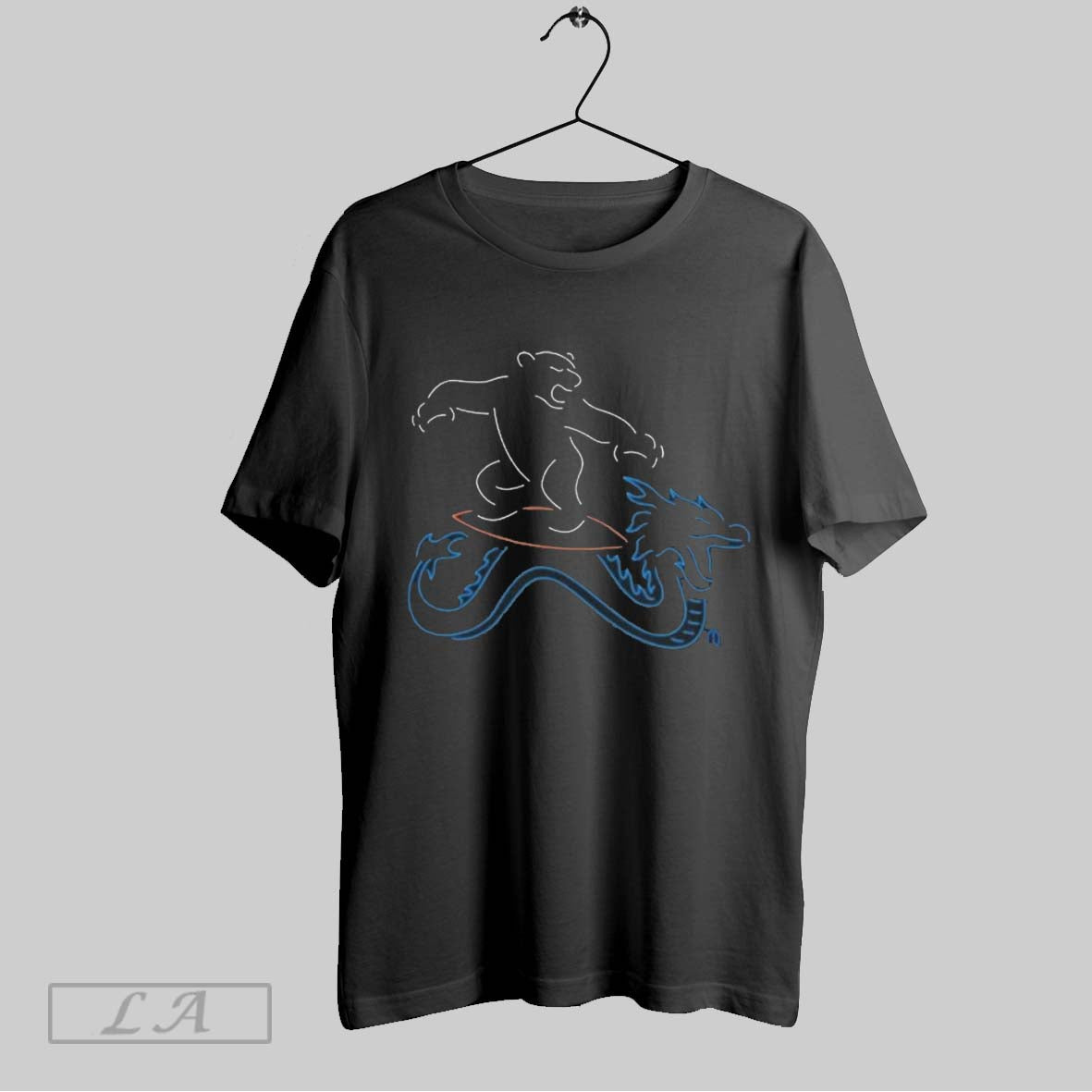 Original Neon Surfing Polar Bear