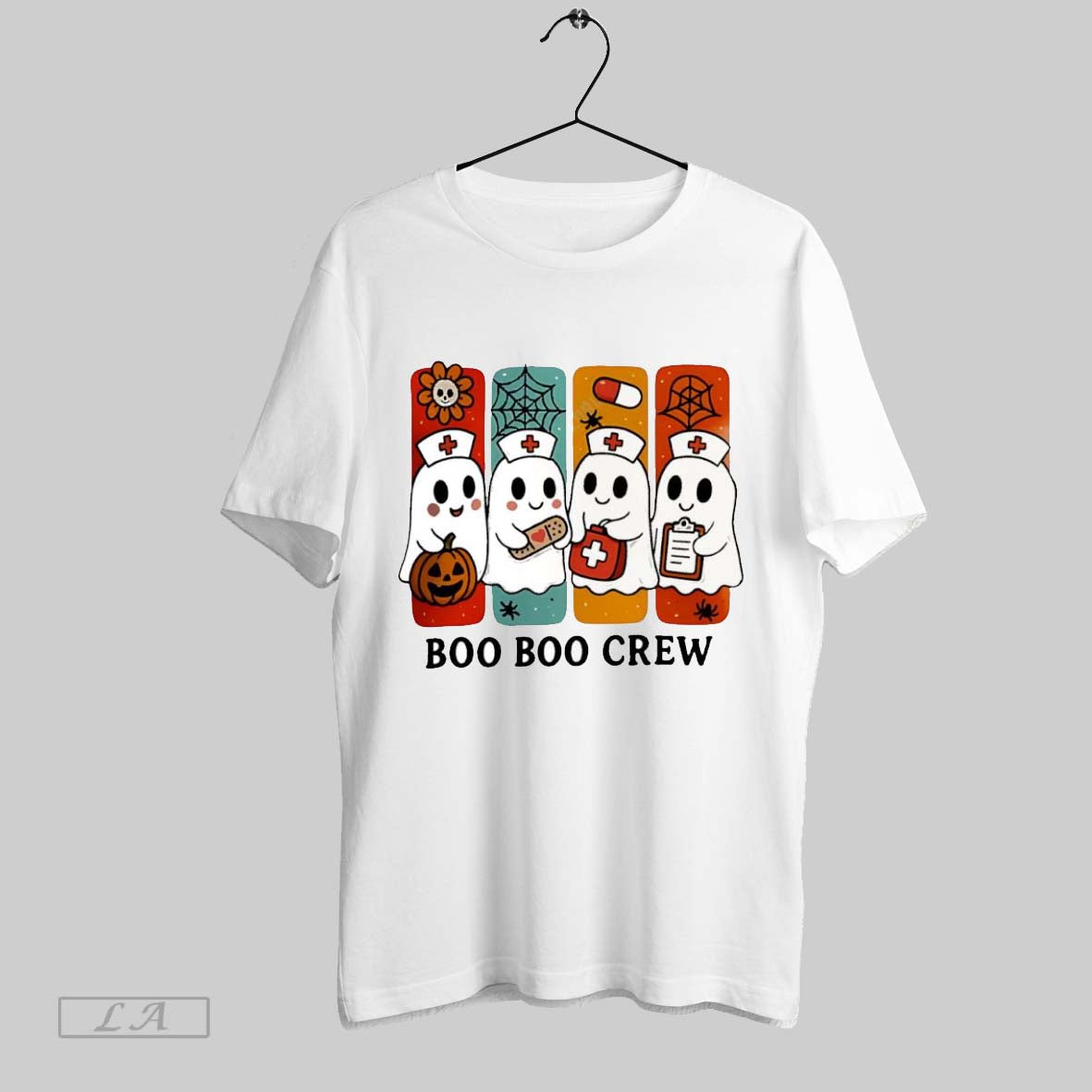 Original Nurse Ghost Halloween Boo Boo Crew White S