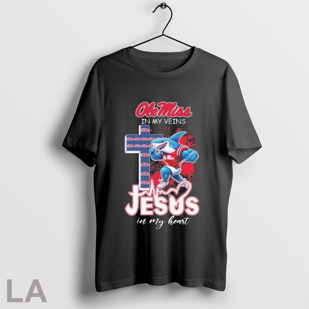 Original Ole Miss Football Mascot In My Veins Jesus In My Hear