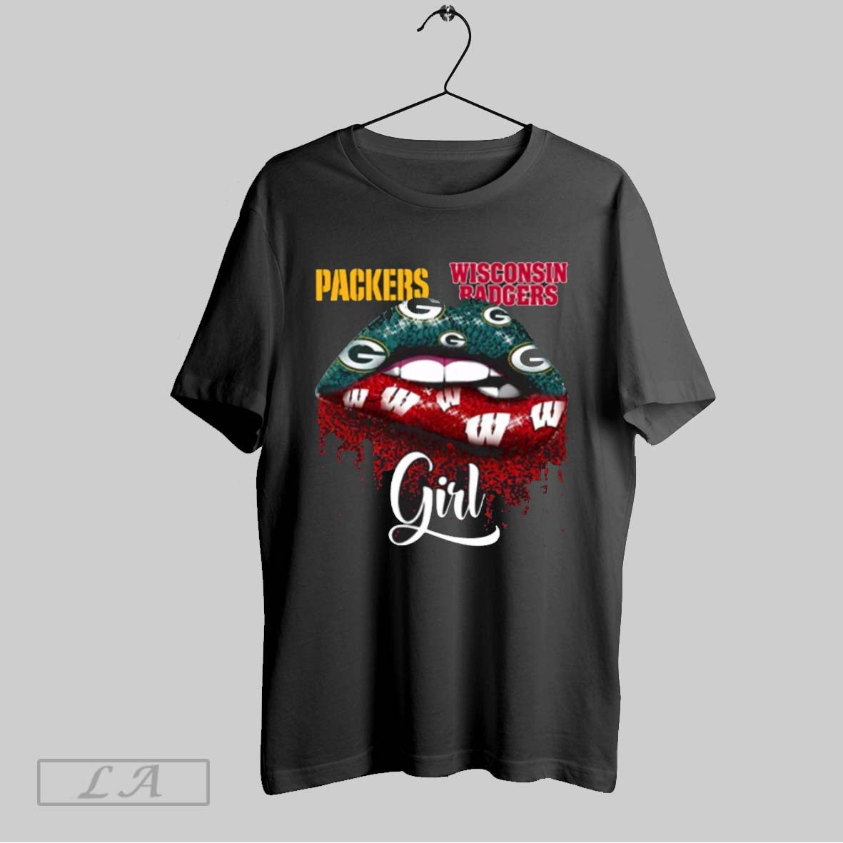 Original Packers And Wisconsin Badgers Lip Logo Girl