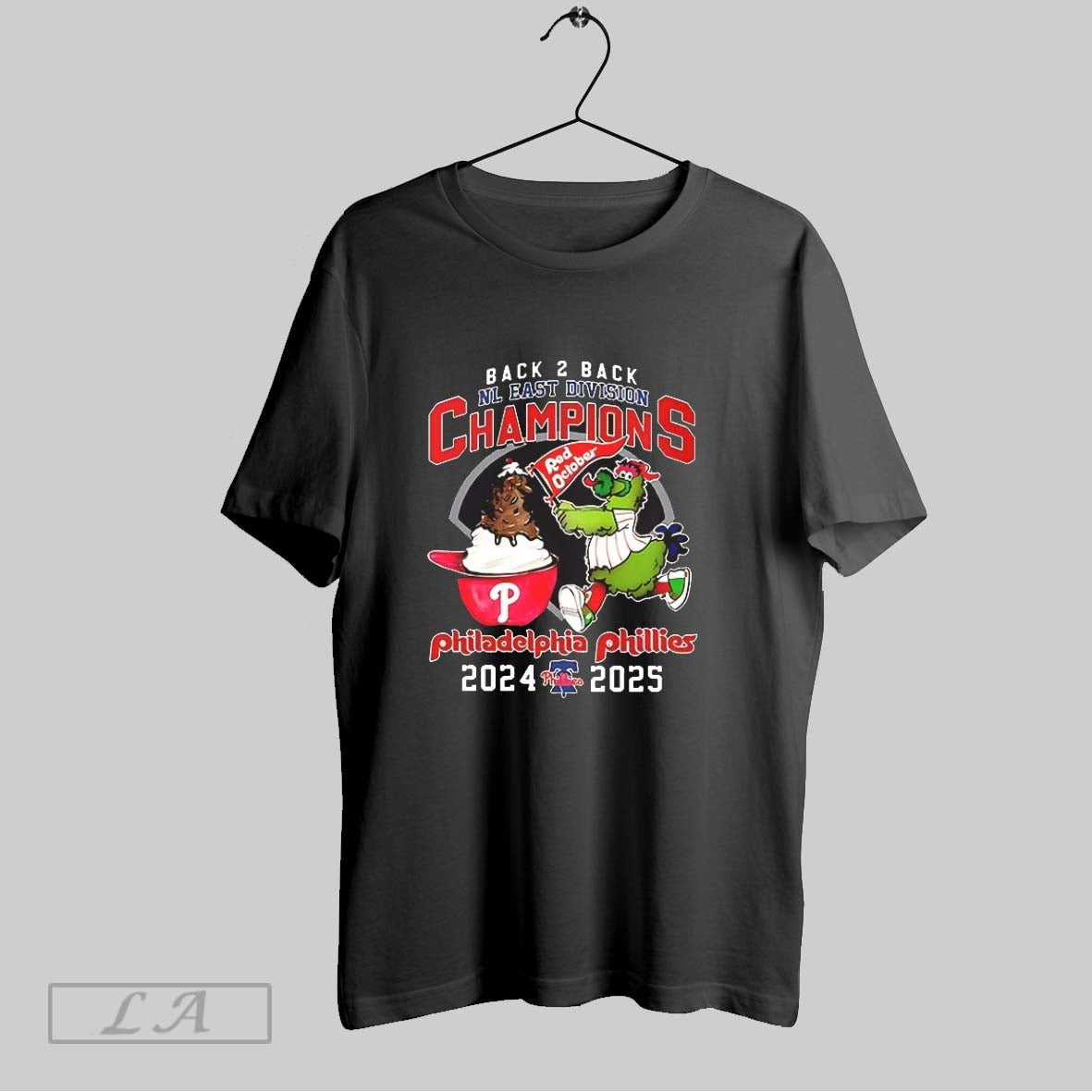 Original Philadelphia Phillies Back 2 Back Nl East Division Champions 2024 2025 Logo V Neck