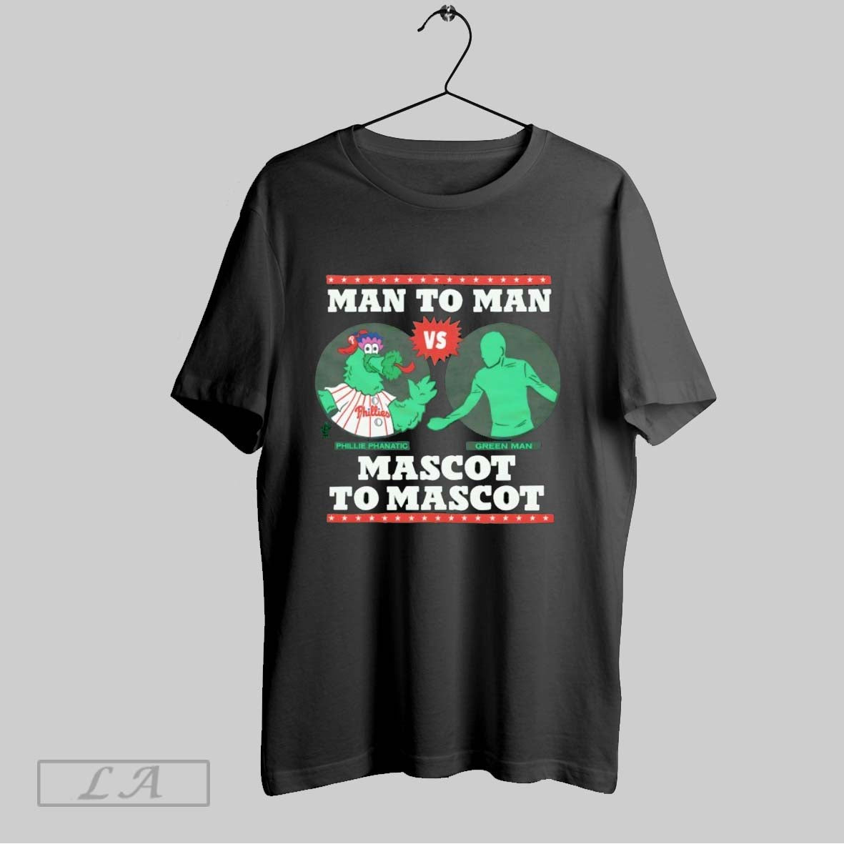 Original Philadelphia Phillies Man To Man Phillie Phanatic Vs Green Man Mascot To Mascot