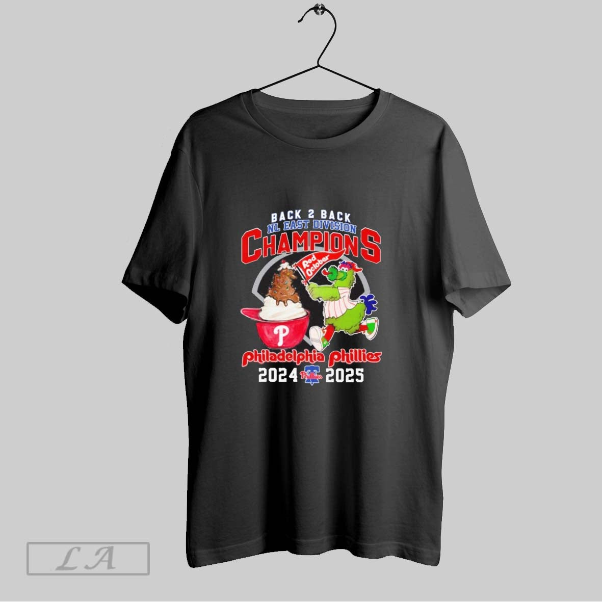 Original Phillies Phillie Phanatic Red October Back To Back Nl East Division Champions 2024 2025