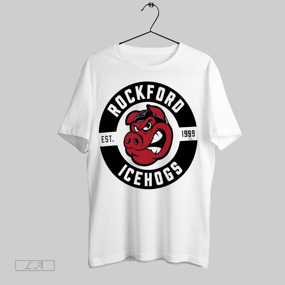 Original Rockford Icehogs Est 1999 Logo Home Games White