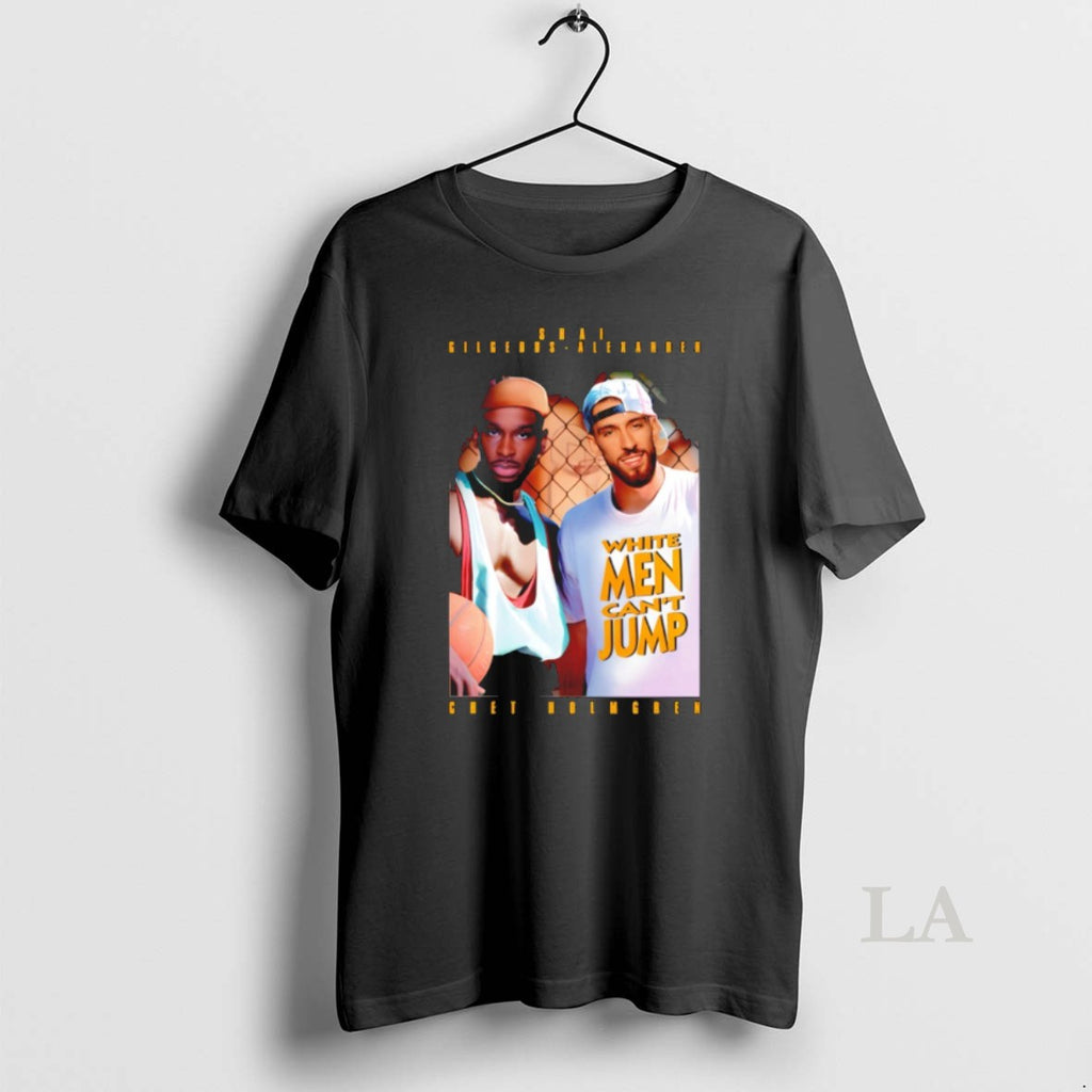 Original Shai Gilgeous Alexander And Chet Holmgren Okc Thunder Basketball White Men Cant Jump