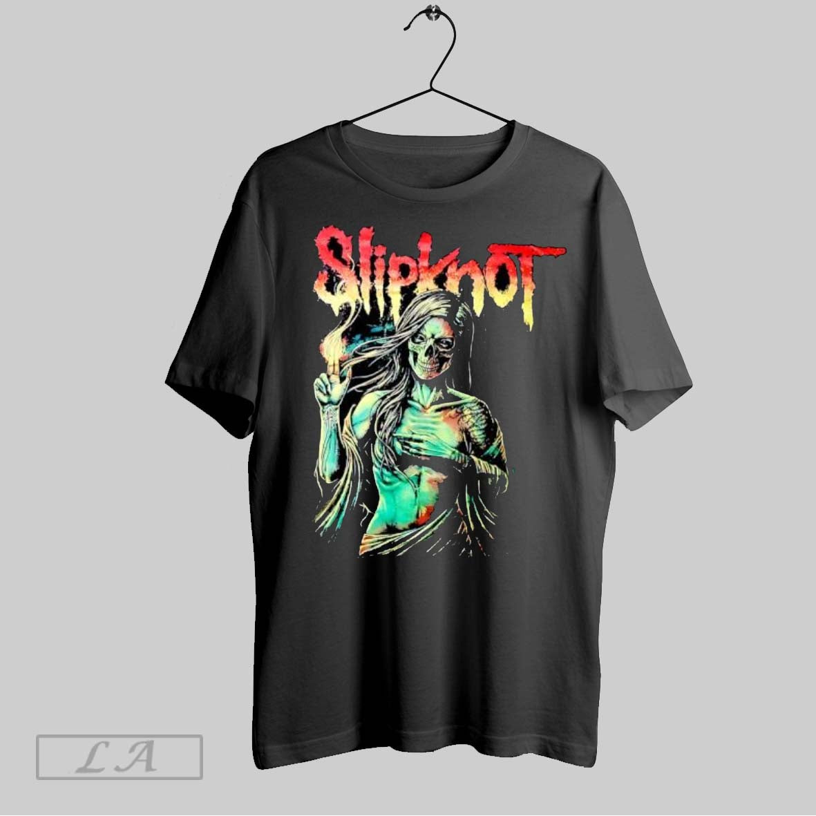 Original Slipknot Female Skeleton Holding Fire