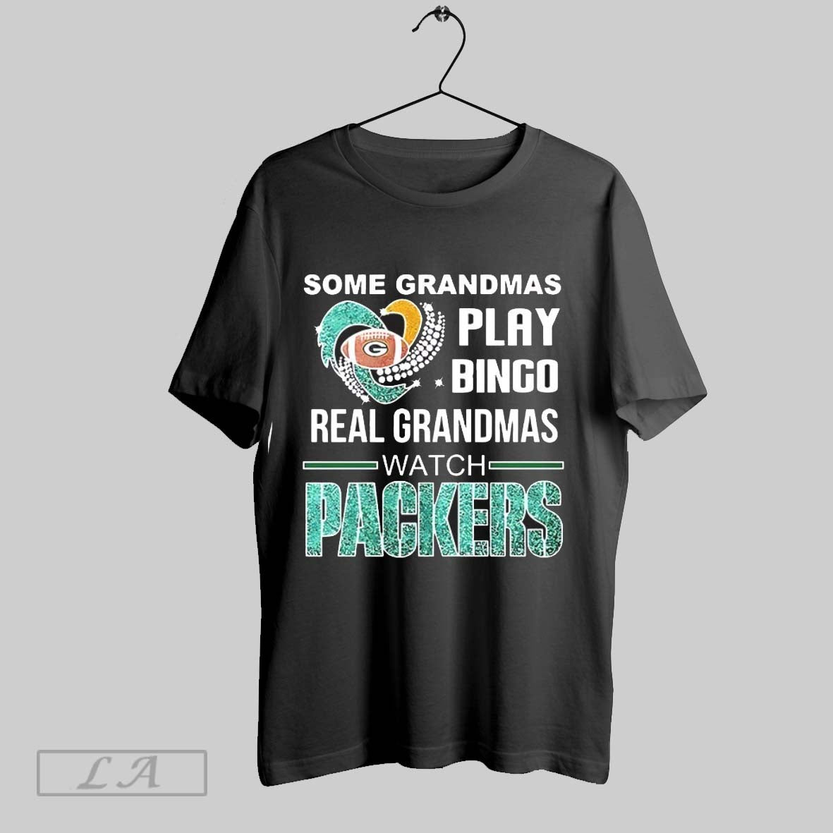 Original Some Grandmas Play Bingo Real Grandmas Watch Green Bay Packers 2025 Diamond Heart