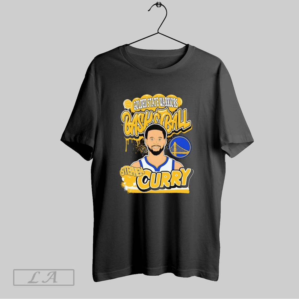 Original Stephen Curry Golden State Warriors Basketball Cartoon Style Paint Flow