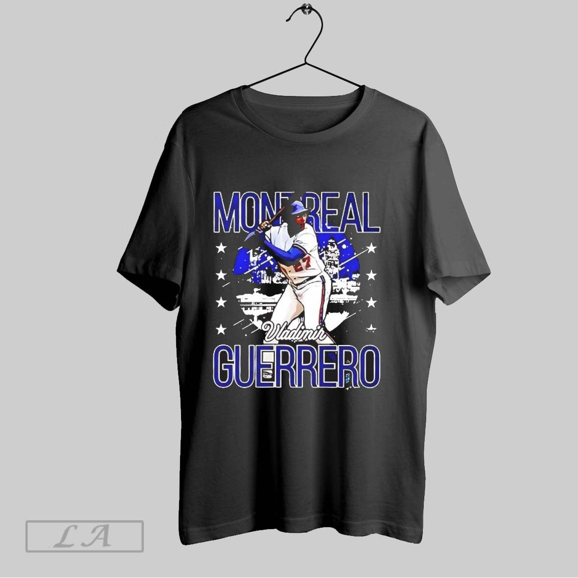 Original Vladimir Guerrero Montreal Skyline Swing Baseball V Neck