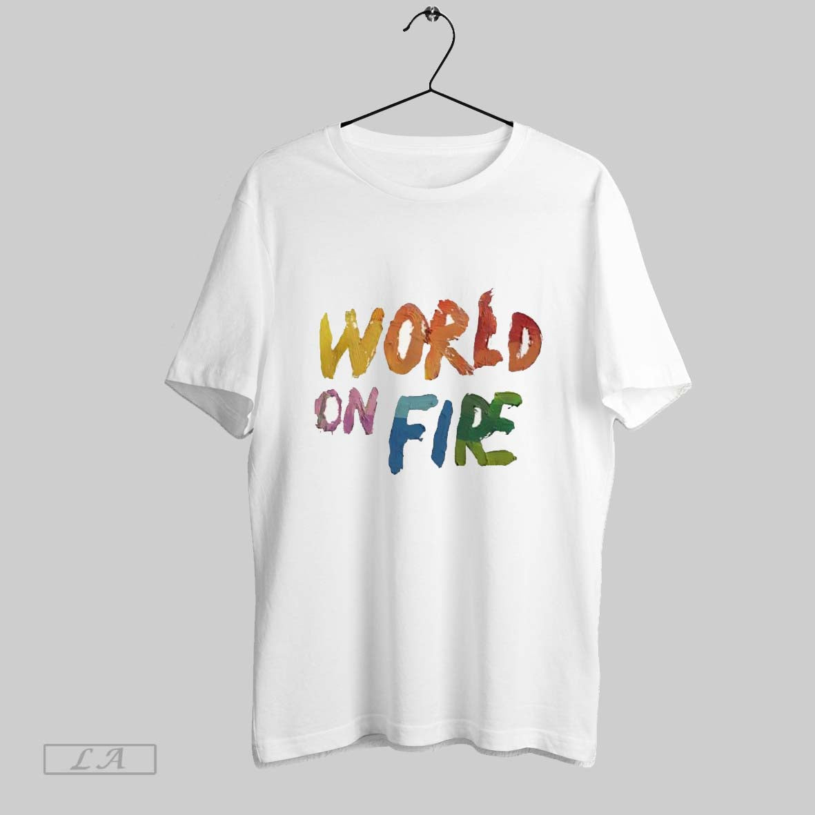 Original World On Fire Text Vintage