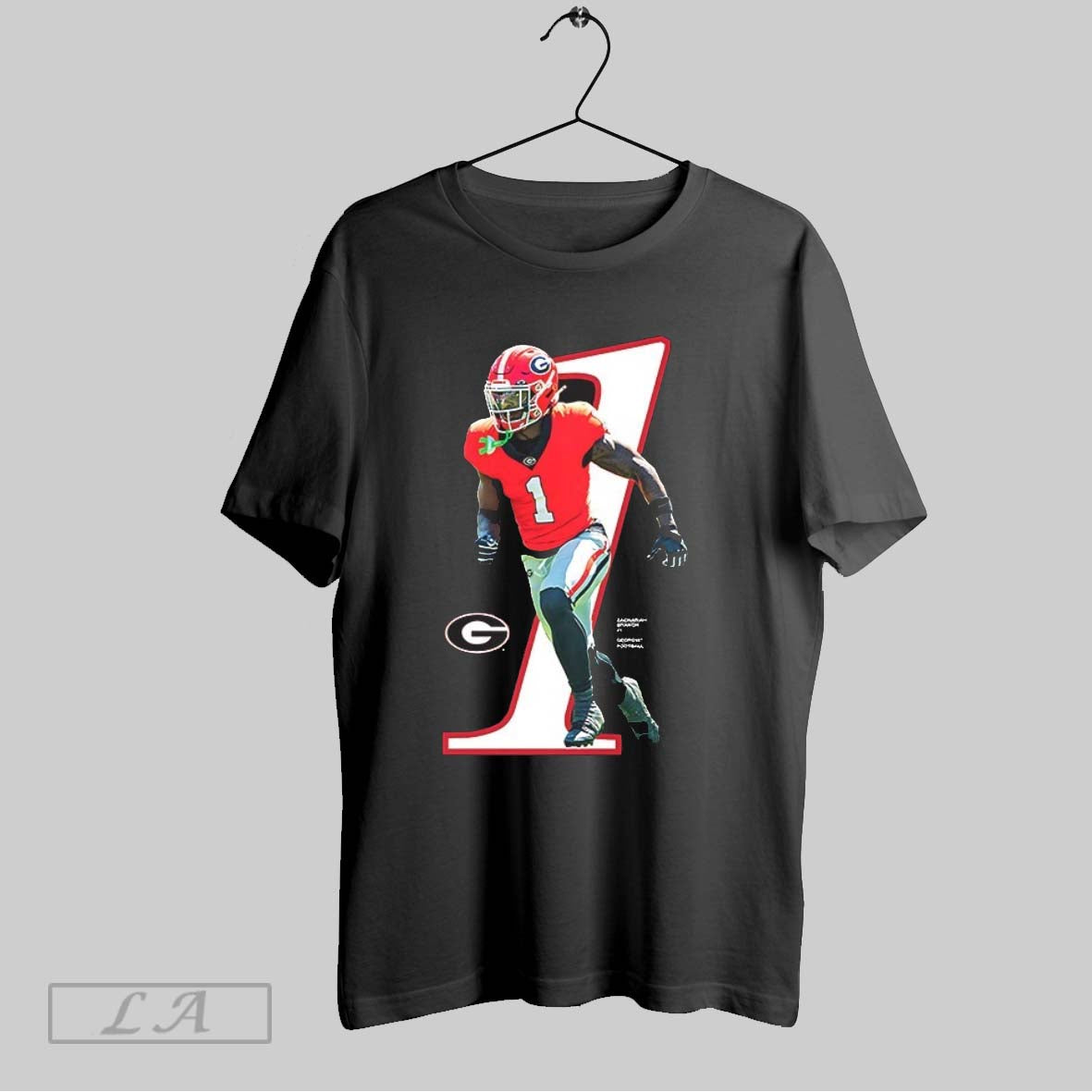 Original Zachariah Branch Number 1 Georgia Bulldogs Football Breakthrough V Neck