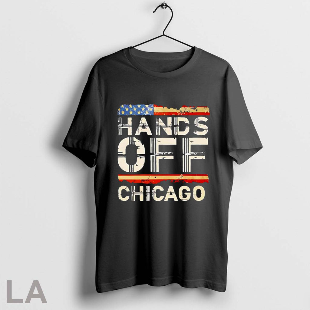 Original Hands Off Chicago Usa Flag Vintageshirt