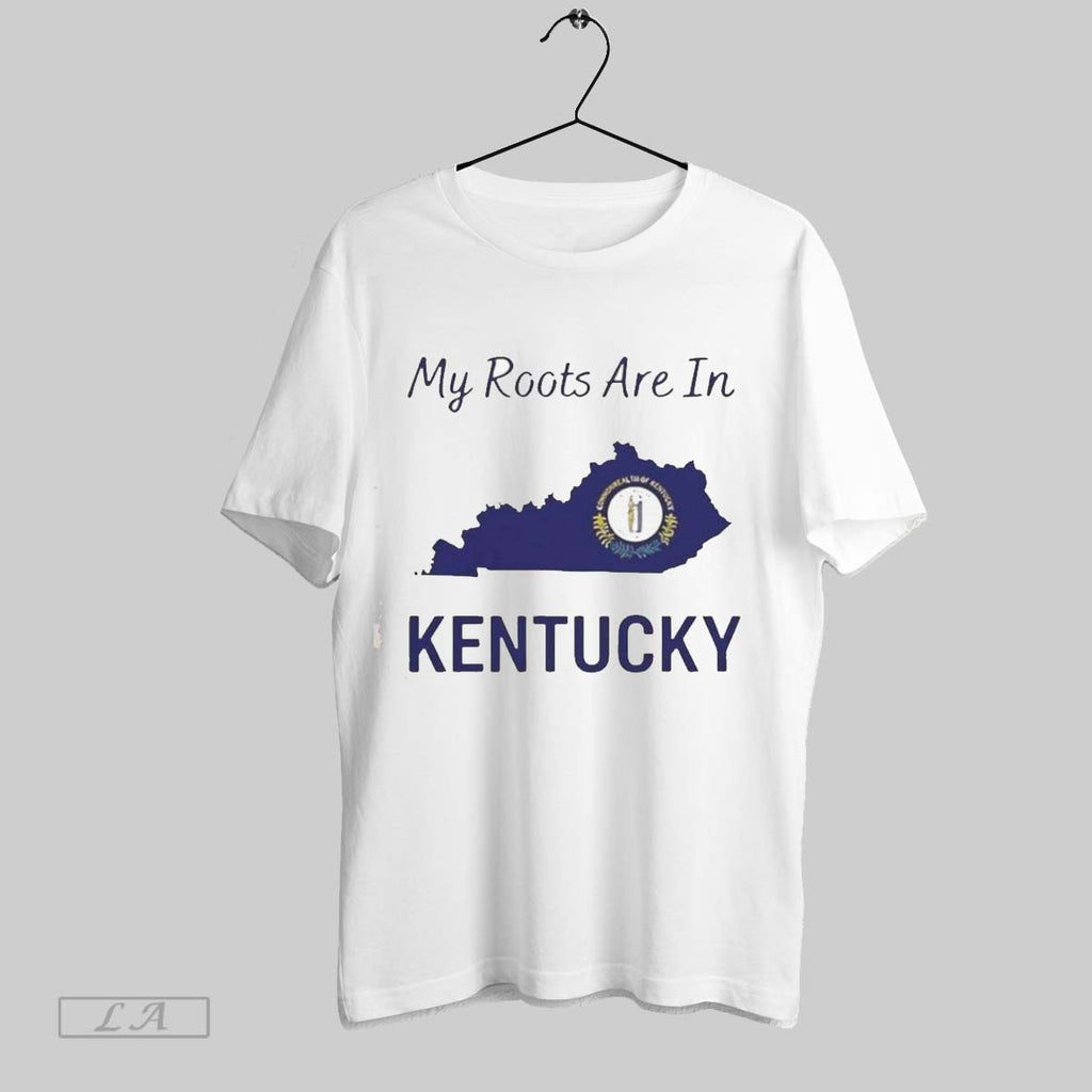 Original My Roots Are In Kentucky State Map Roots