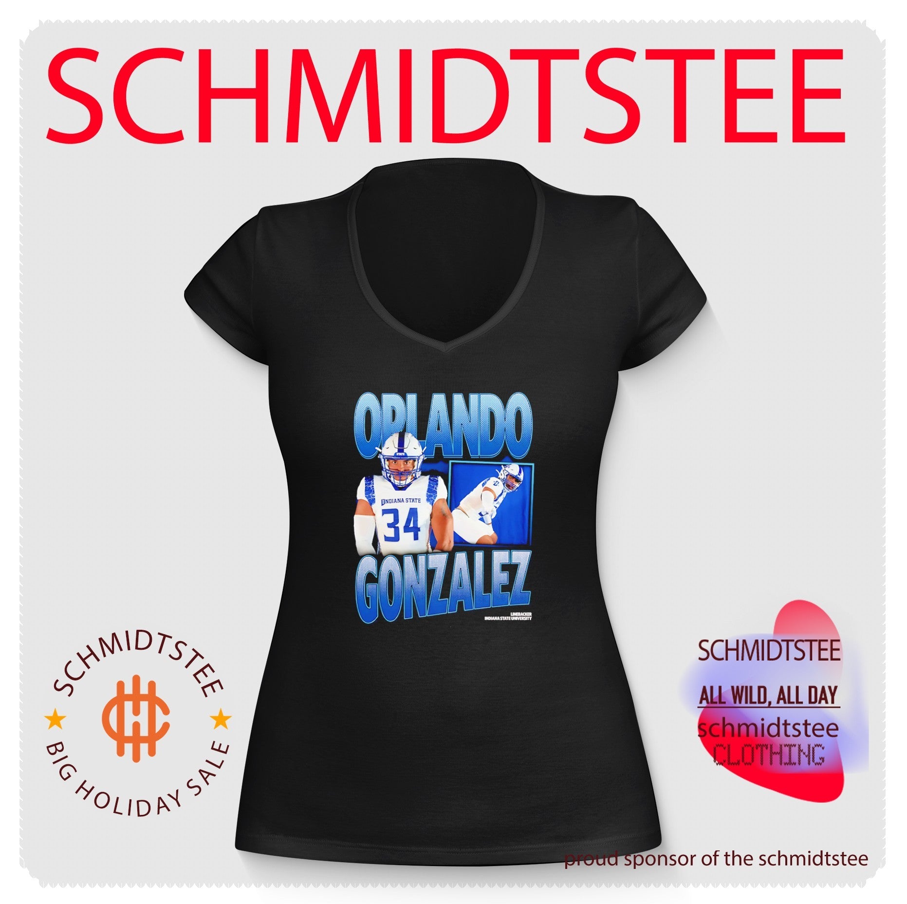 Orlando Gonzalez Indiana State University Linebacker shirt
