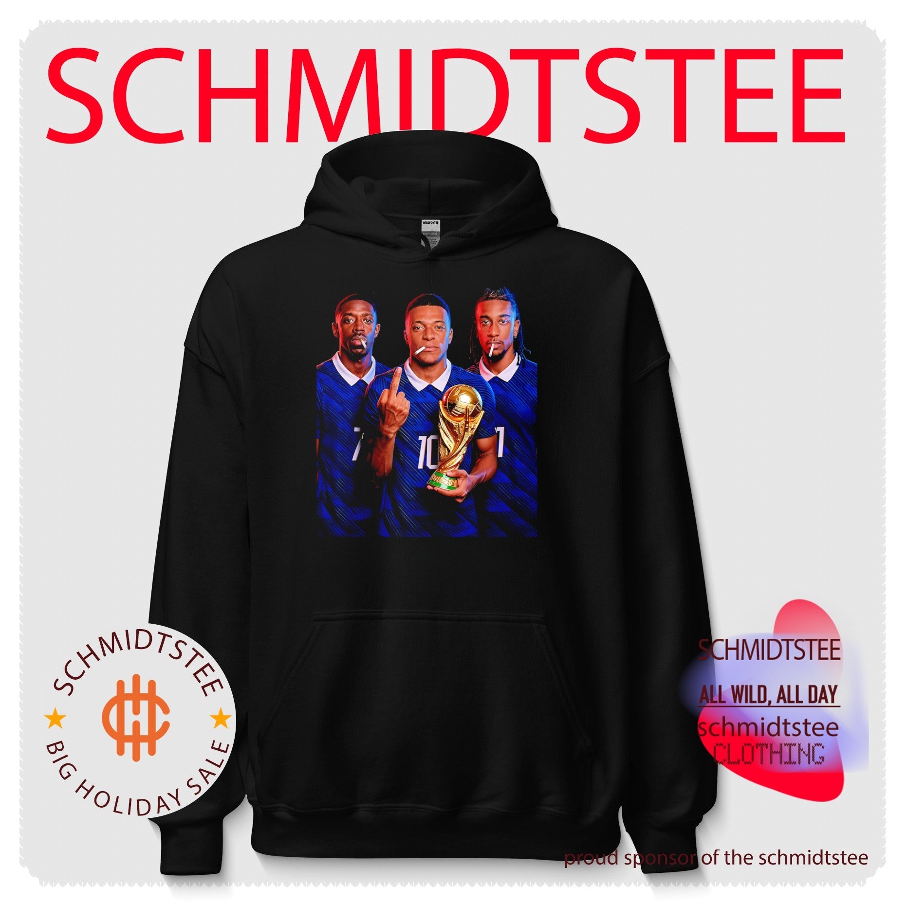 Ousmane Dembélé Kylian Mbappé and Michael Olise France National Team Middle Finger shirt