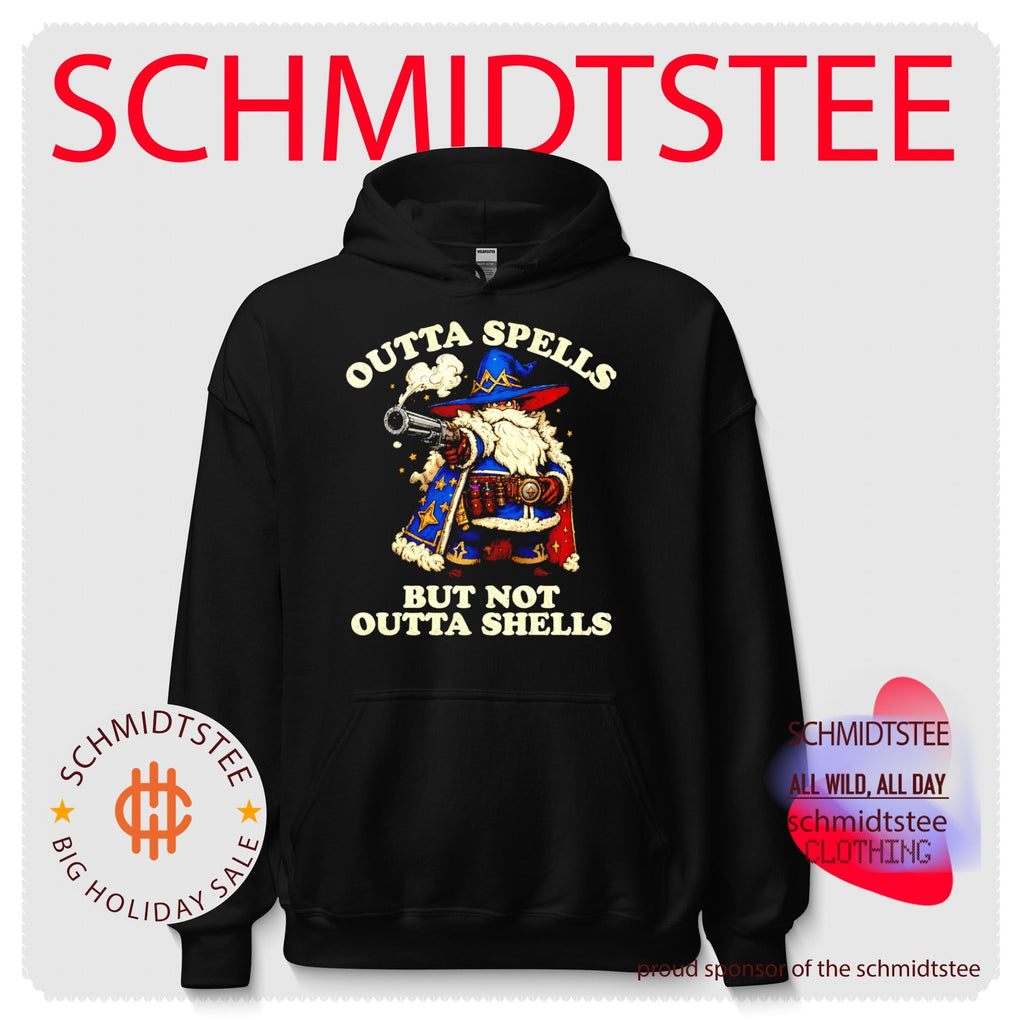 Outta Spells but Not Outta Shells Wizard with Shotgun shirt