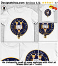 Ox University coat of arms emblem with Niu Lai Mama Niu Lai shirt