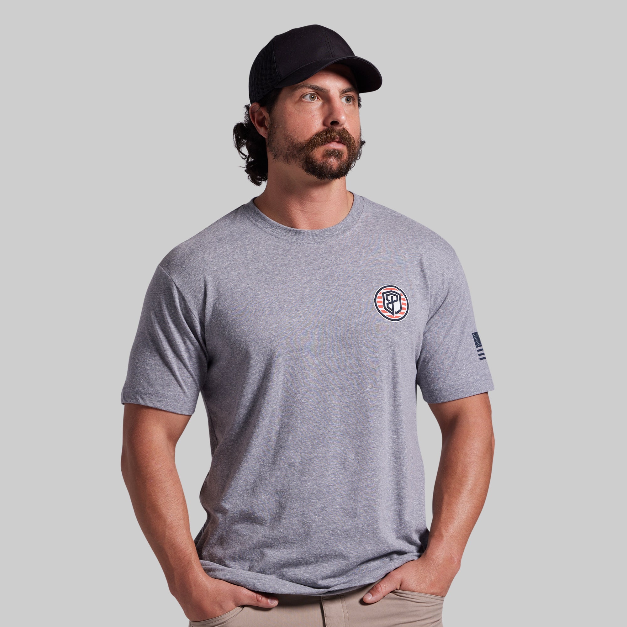 For The Driven Patriot Tee (Heather Grey)