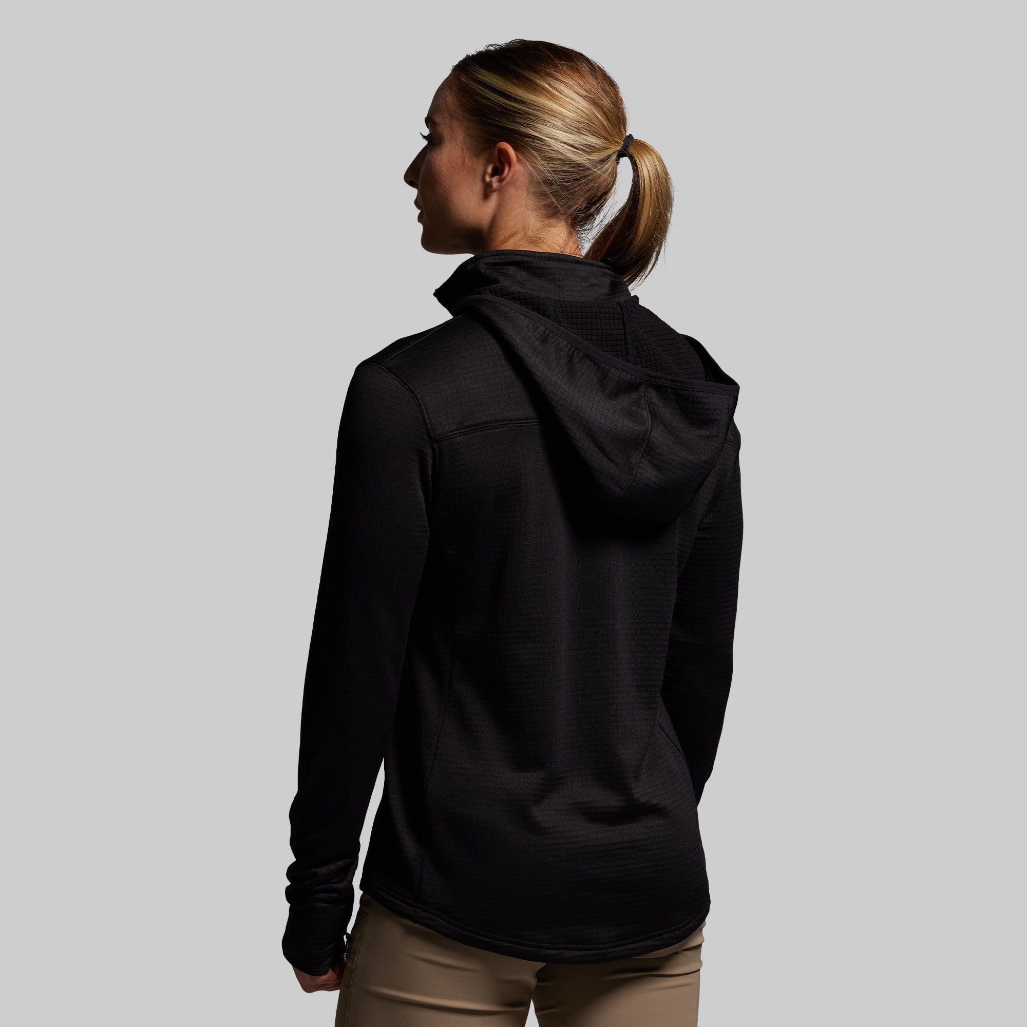 Women's Quiver Half Zip Hoodie 2.0 (Black)
