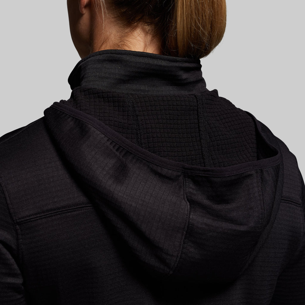 Women's Quiver Half Zip Hoodie 2.0 (Black)