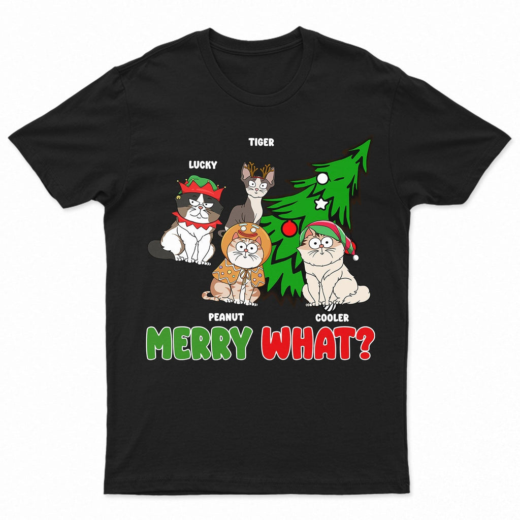 Merry What Funny Cartoon Cats - Christmas Gift For Cat Lovers - Personalized Sweatshirt