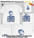 Pablo Pledgescobar College Fraternity Satire Vintage Mugshot Graphic shirt