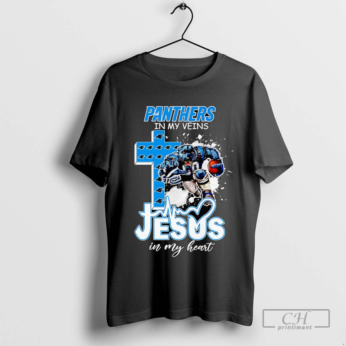 Panthers In My Veins Jesus In My Heart Mascot