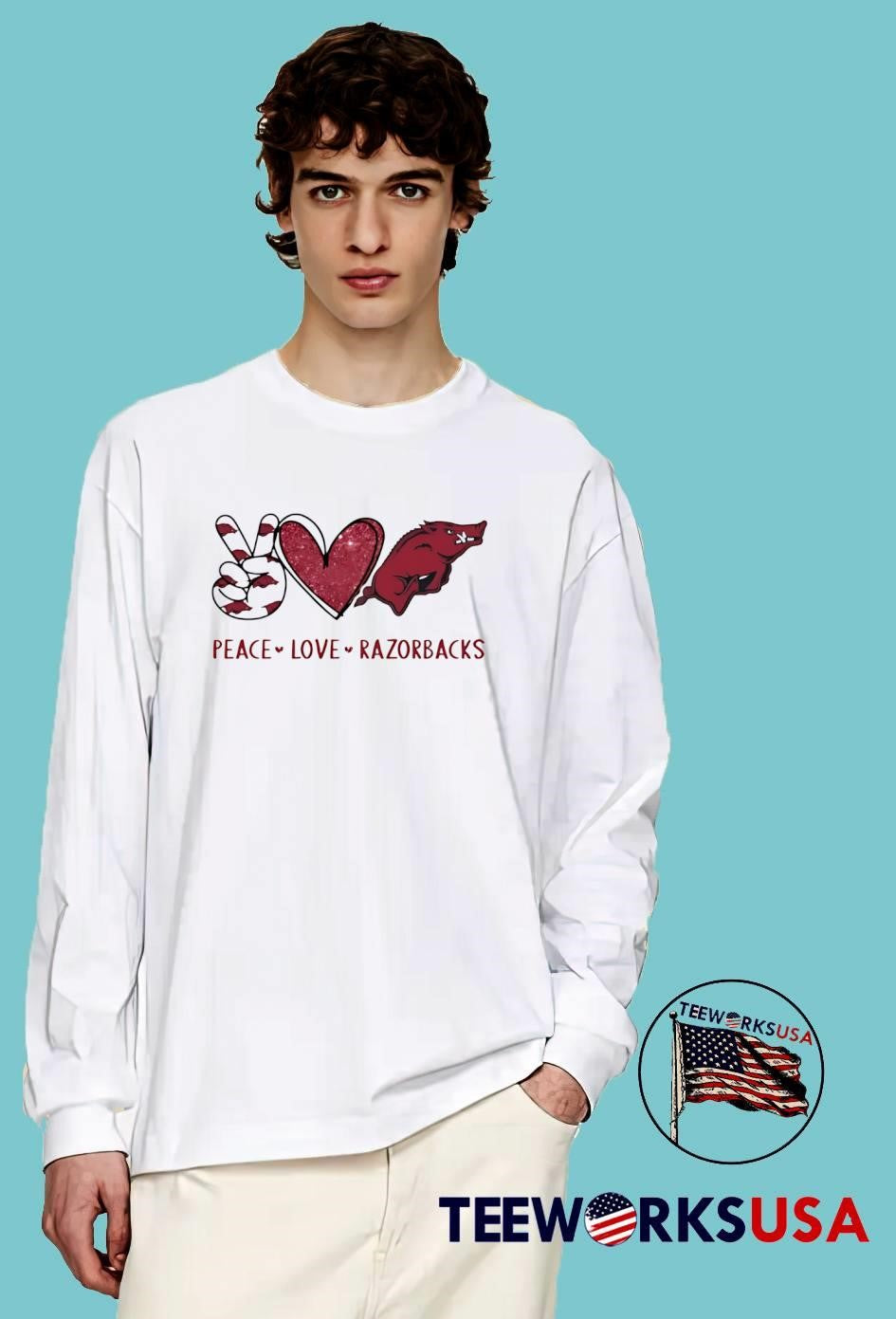 Peace Love Arkansas Razorbacks shirt