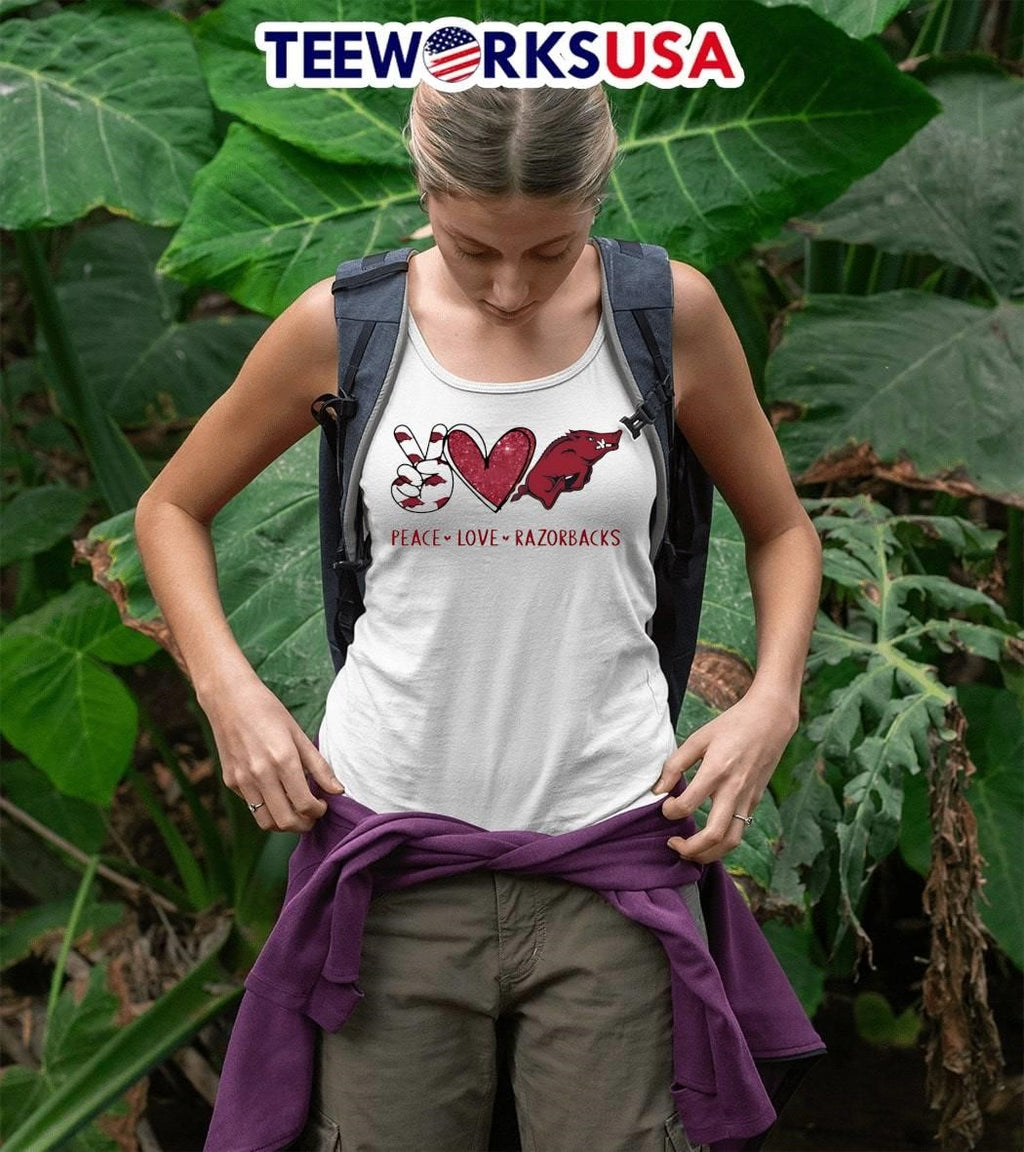 Peace Love Arkansas Razorbacks shirt