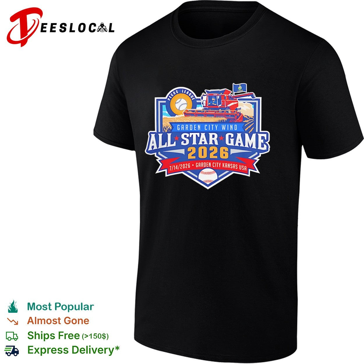 Pecos League Garden City Wind All Star Game 2026 7 14 2026 shirt