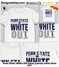 Penn State White Out funny parody white lines hirt