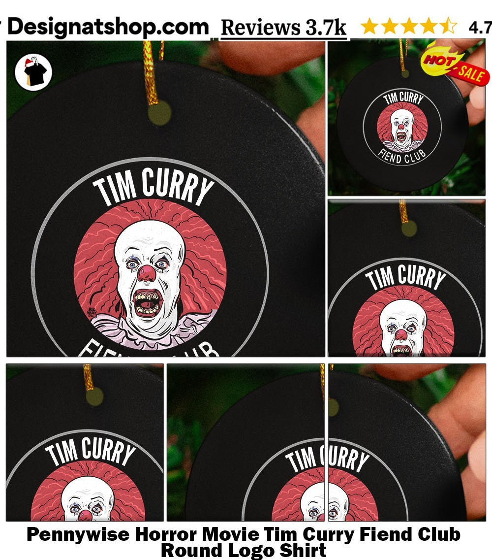 Pennywise Horror Movie Tim Curry Fiend Club Round Logo Shirt