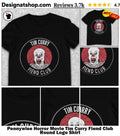 Pennywise Horror Movie Tim Curry Fiend Club Round Logo Shirt