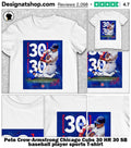 Pete Crow-Armstrong Chicago Cubs 30 HR 30 SB baseball player sports shirt